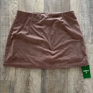 Halara Brown Corduroy Skirt